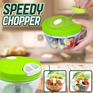 Speedy Chopper, Powerful Manual Food Chopper, 3 Blades