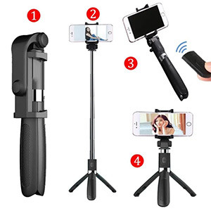 Selfie Stick Phone Tripod Bluetooth Remote Extendable Monopod Selfie Stick